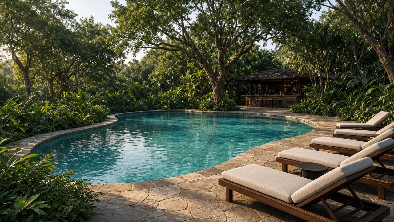 The resort swimming pool